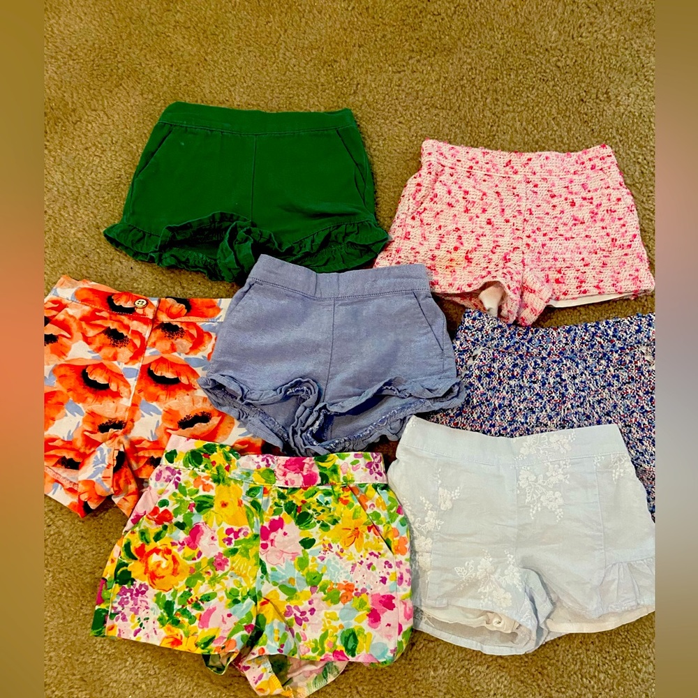 Janie and jack floral ruffle shorts bundle